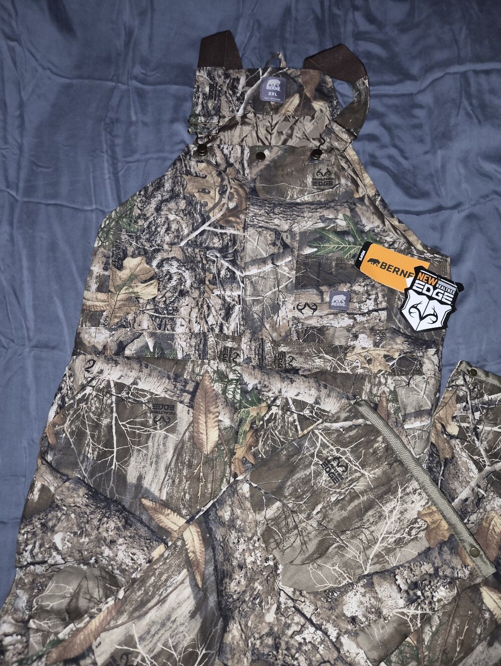 Berne Realtree-Style Brown Green Camo Bib Overalls